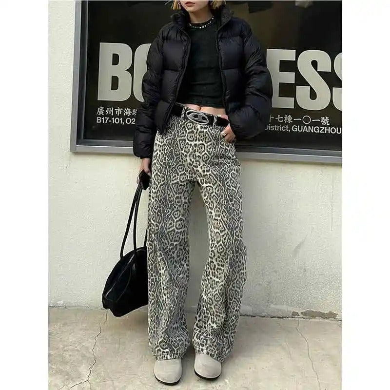 Lena Leopard Print Jeans