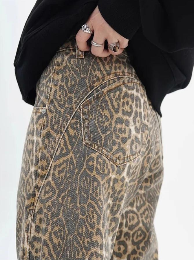 Lena Leopard Print Jeans