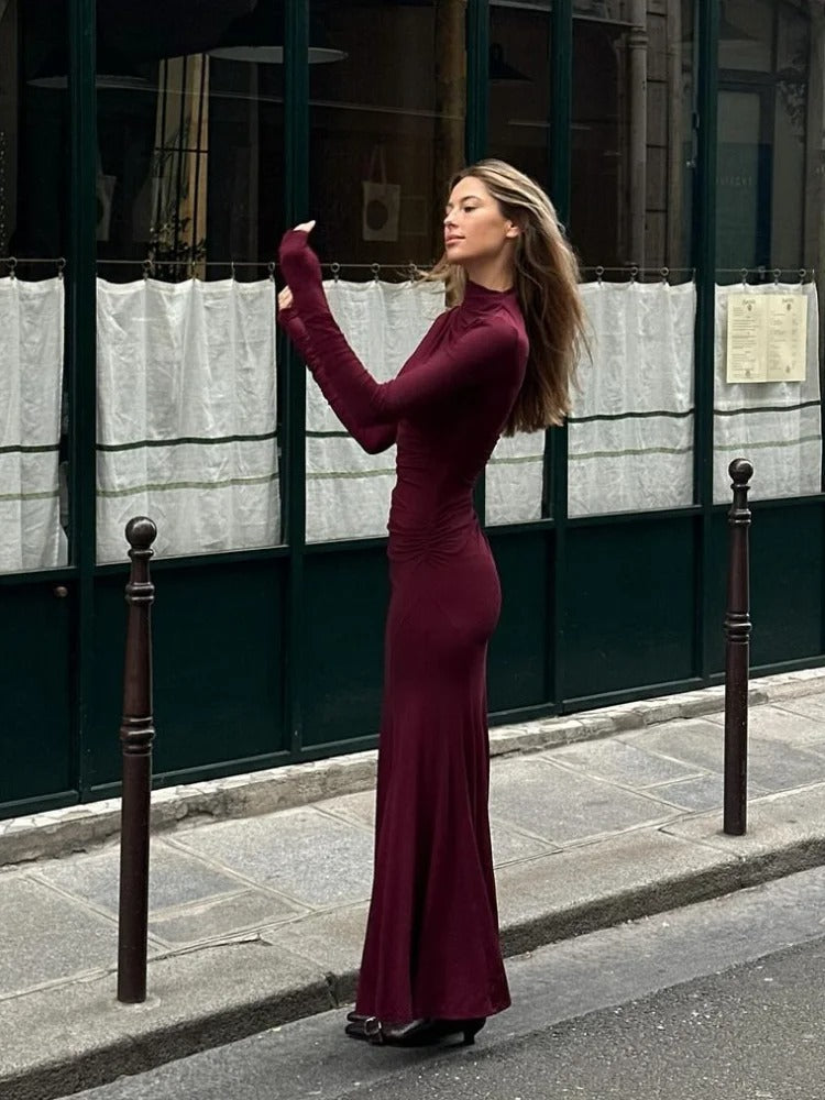 Stella Turtleneck Maxi Dress