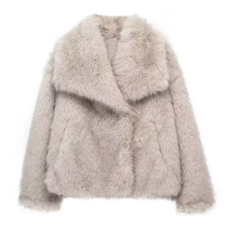 Terry Faux Fur Coat