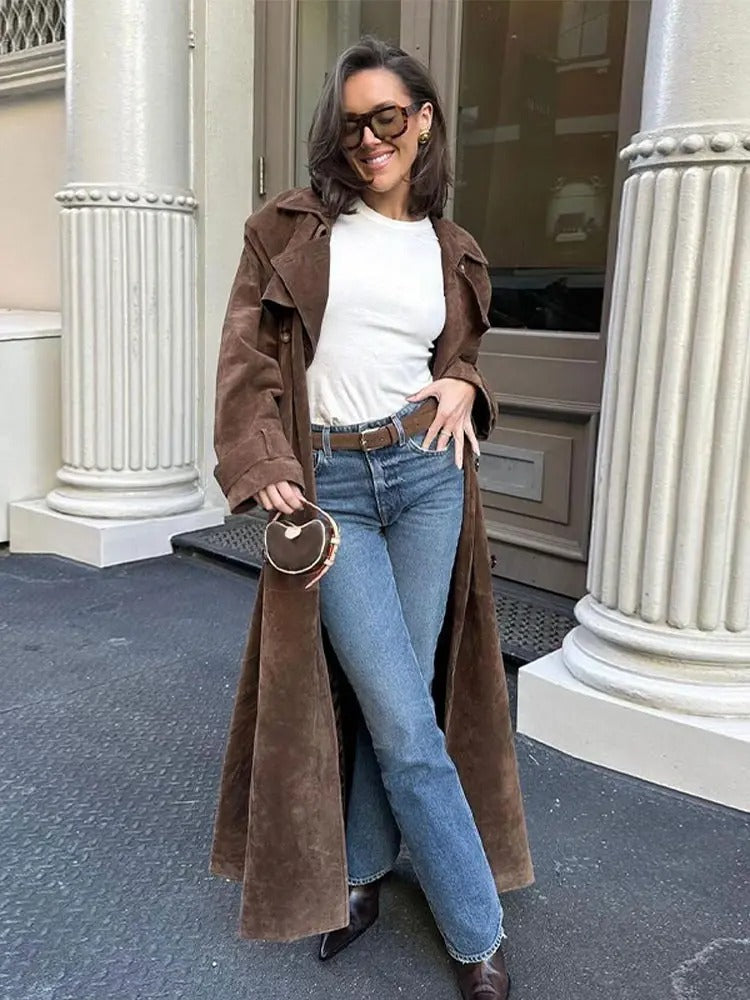 Willow Suede Trench Coat