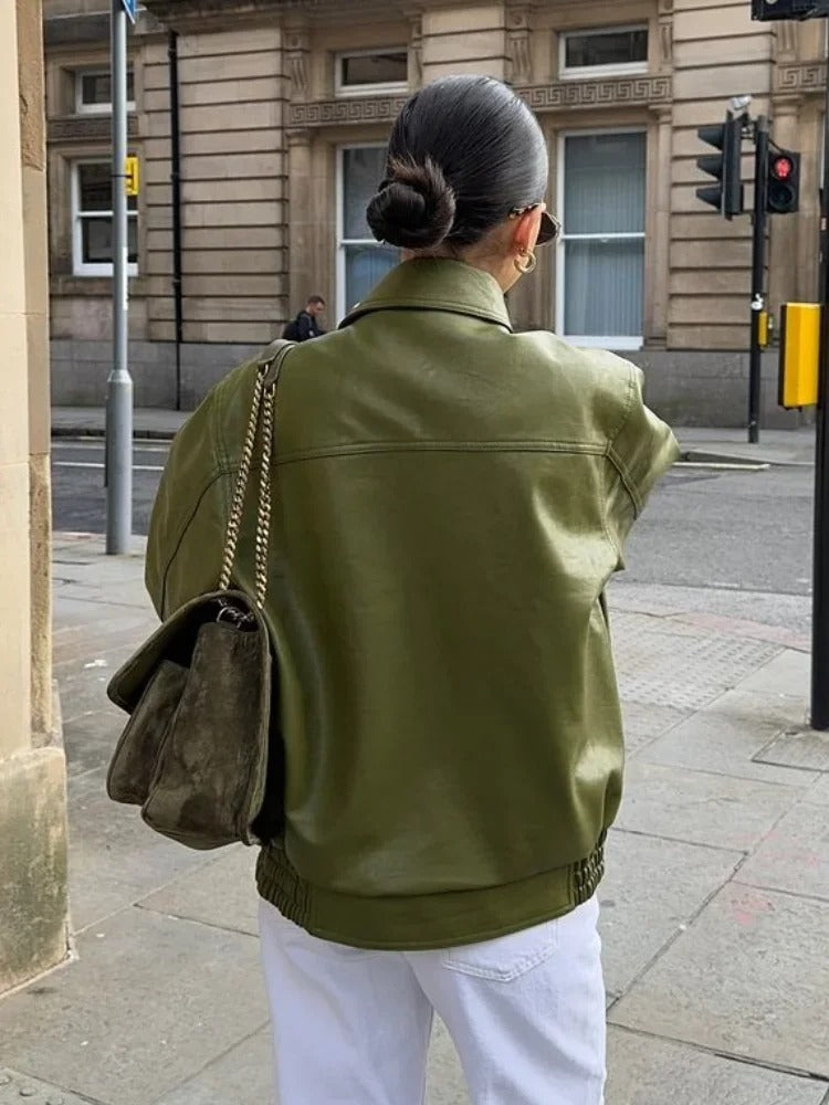 Zinnia Faux Leather Jacket