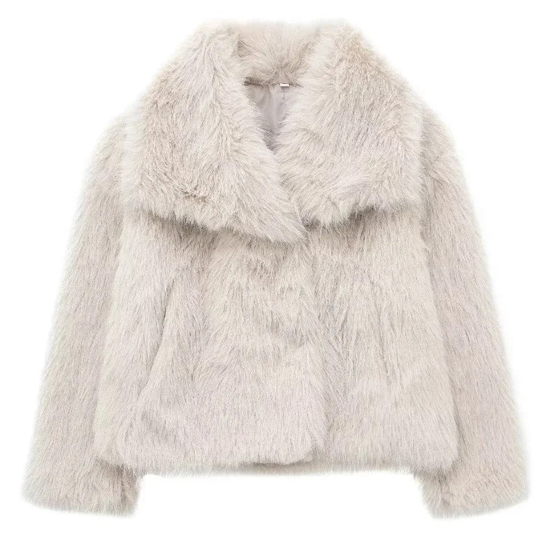 Terry Faux Fur Coat