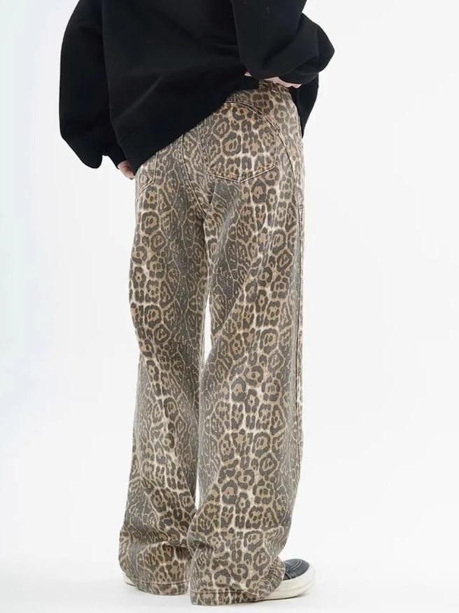 Lena Leopard Print Jeans