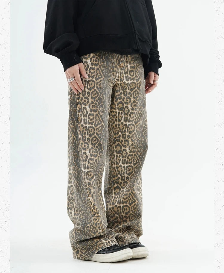 Lena Leopard Print Jeans