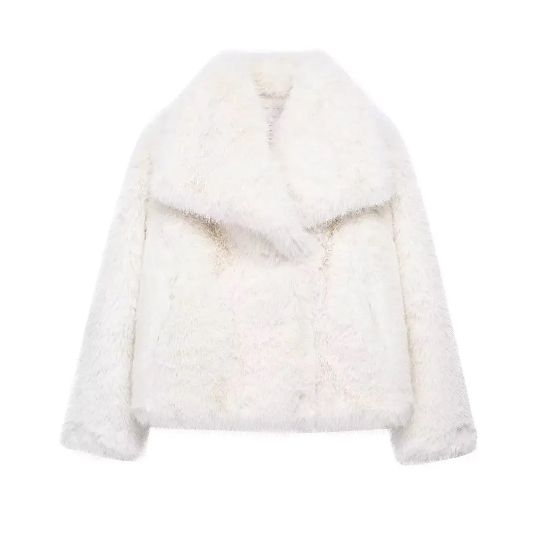 Terry Faux Fur Coat