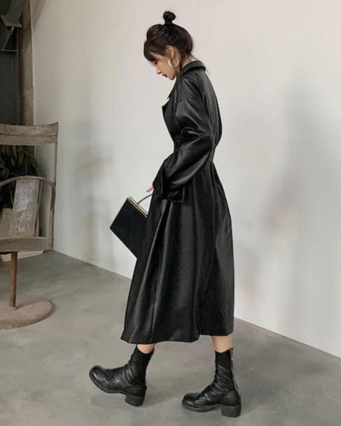 Valeria Oversized Leather Jacket
