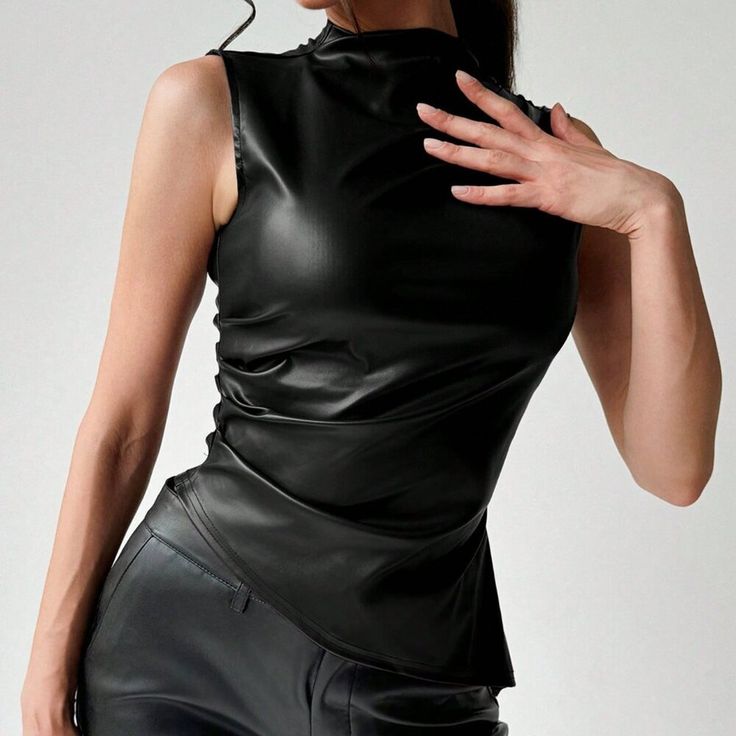 Raya PU Leather Tank Top
