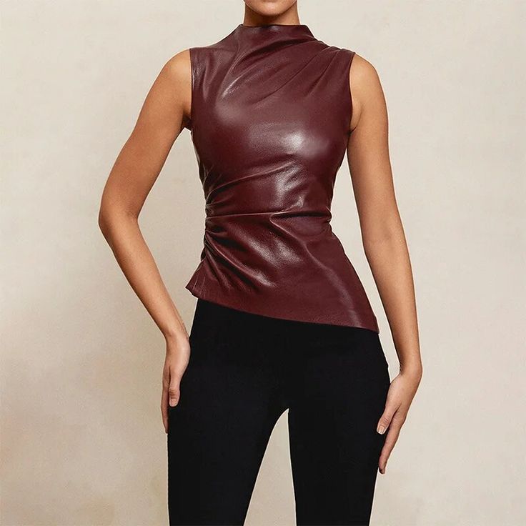 Raya PU Leather Tank Top