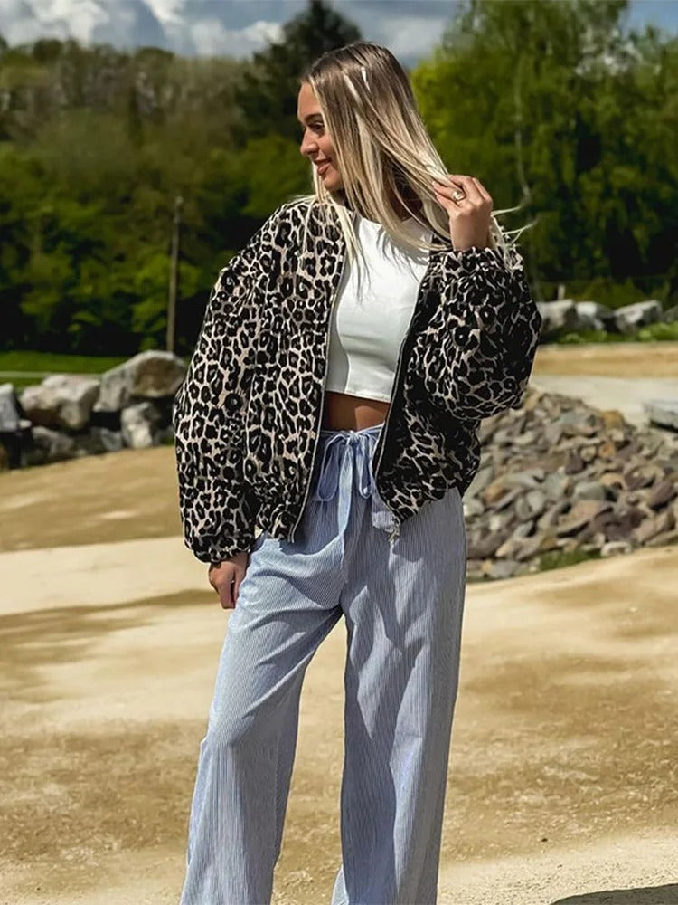 Freya Leopard Bomber Jacket