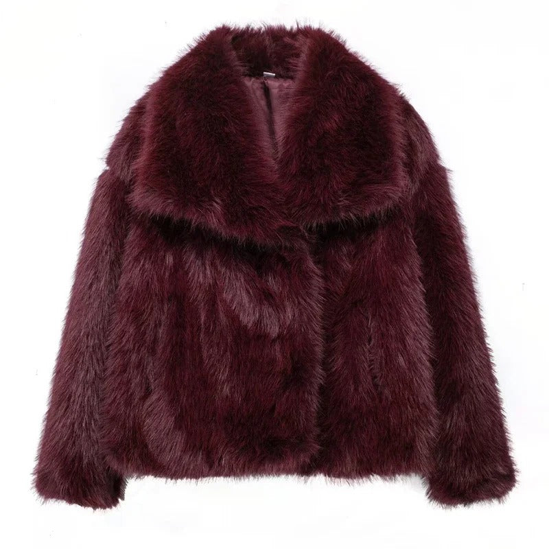 Terry Faux Fur Coat